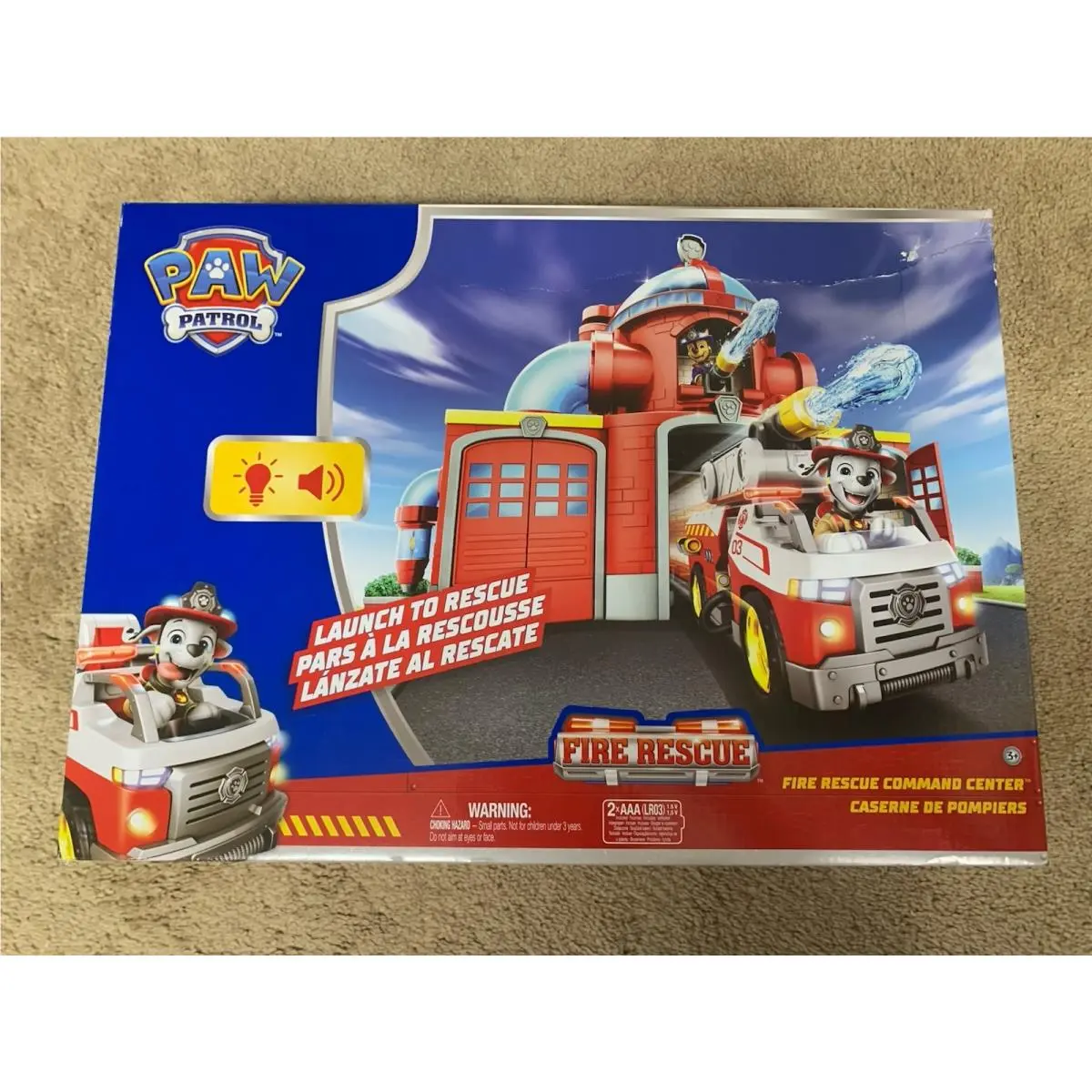 Paw Patrol Fire Rescue Command Center with Marshall Figure Sound and Light