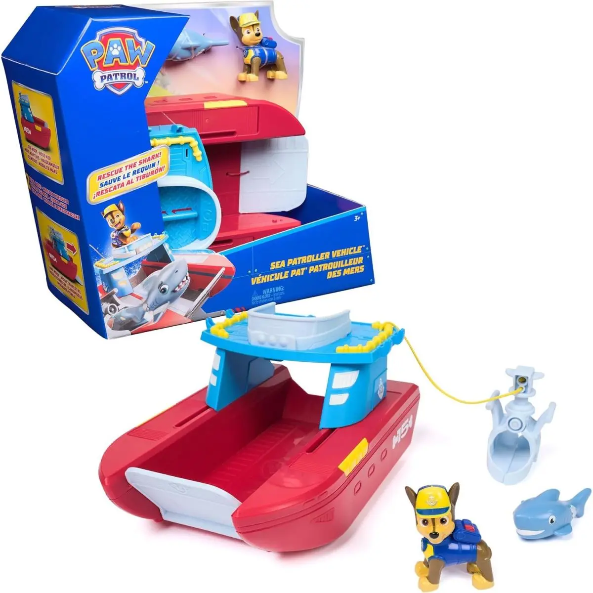 Paw Patrol Sea Patroller Chase Shark Vehicle 2 Modes