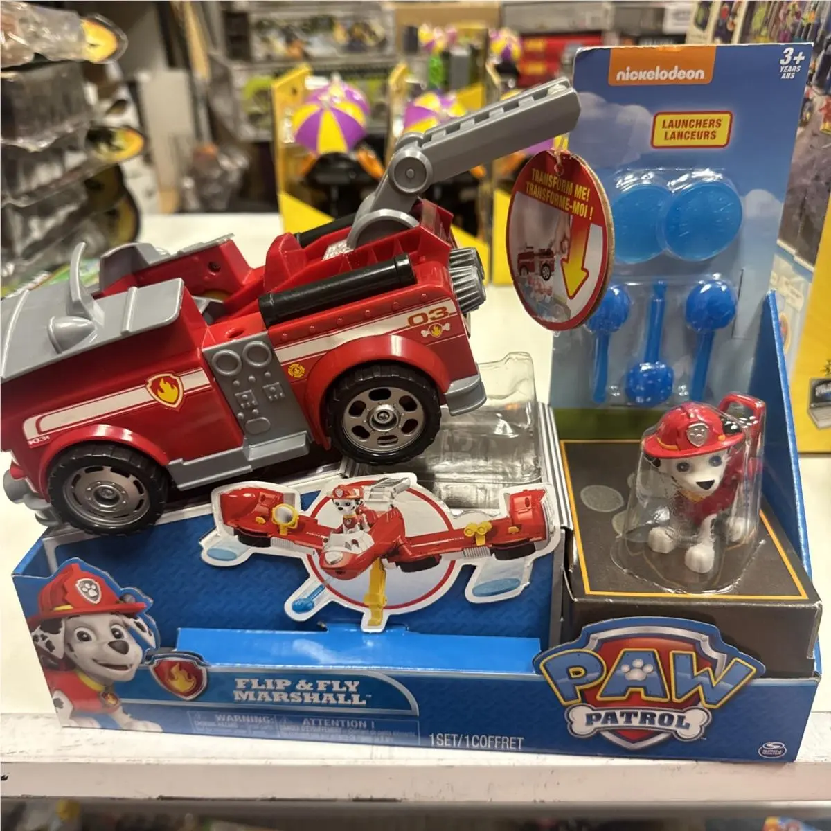 Spin Master Paw Patrol Flip Fly Marshall Toy Set Red Boxed Figure Playset