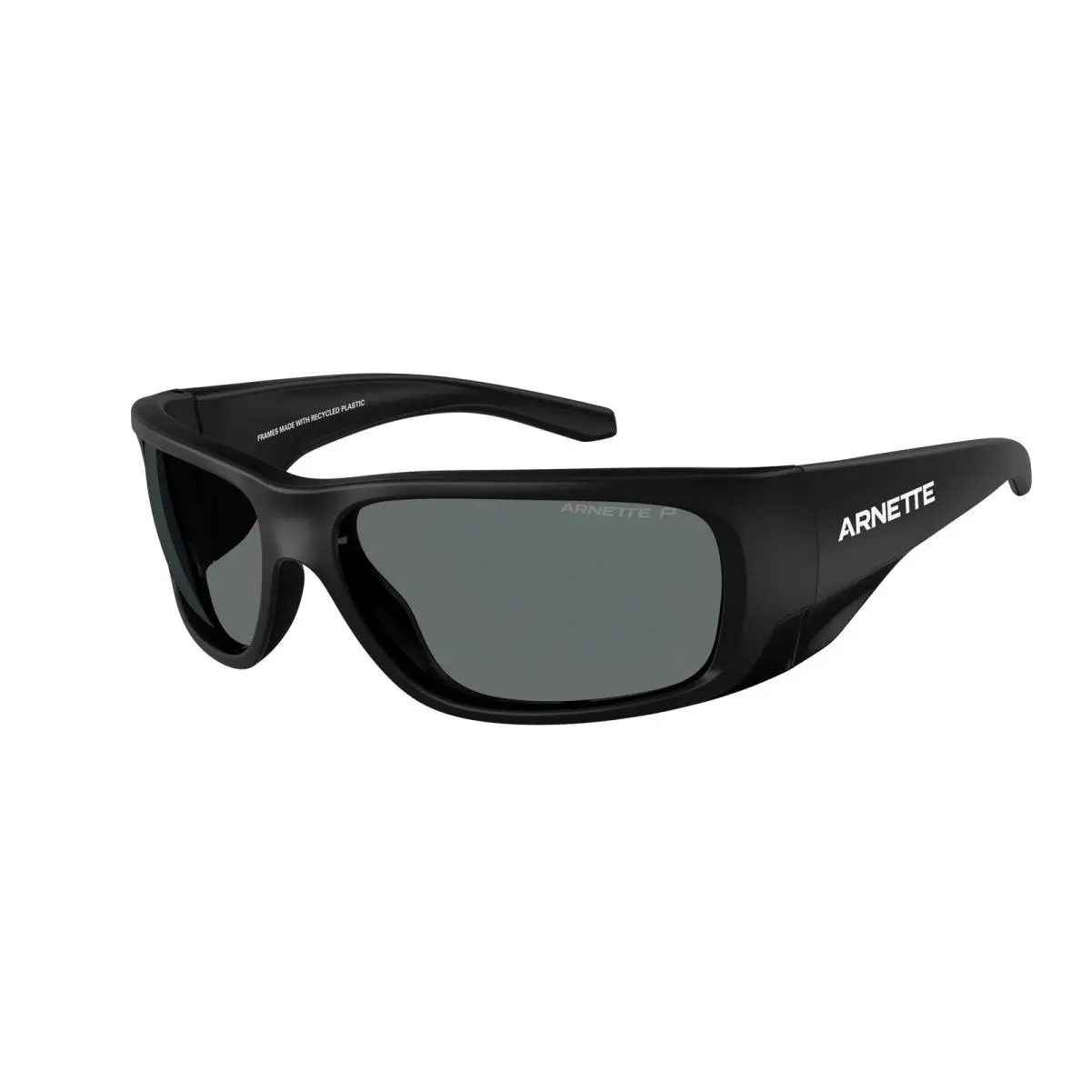 AN4345 290081 Flipside Black Matte Grey Polarized 62 mm Men`s Sunglasses by Arnette