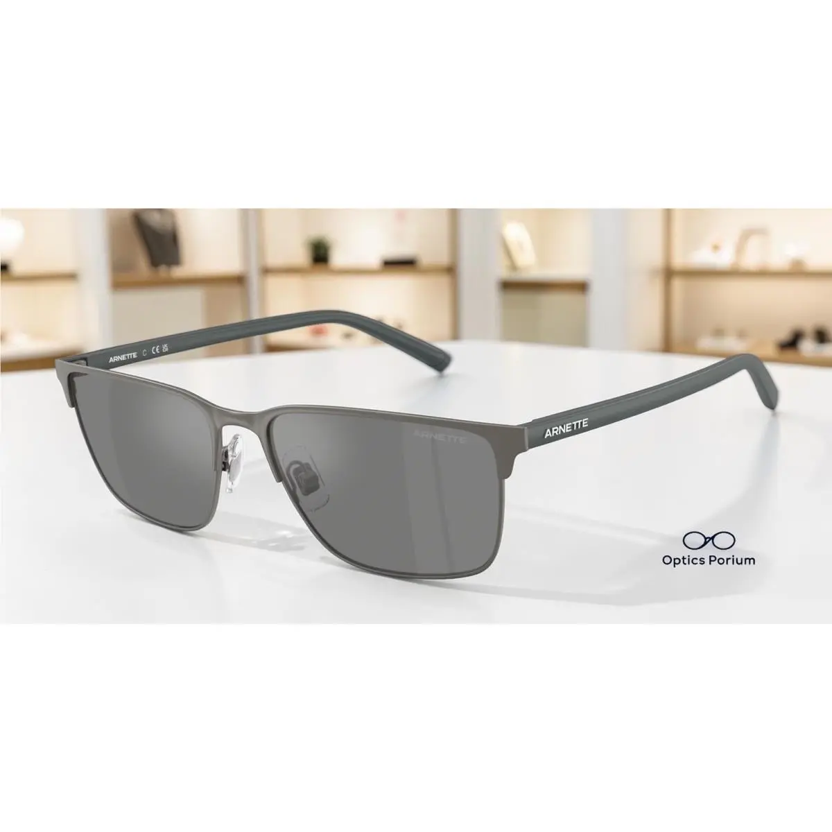 Arnette AN3094 745 6G Hampere Gunmetal Grey Mirror Silver 58 mm Men`s Sunglasses