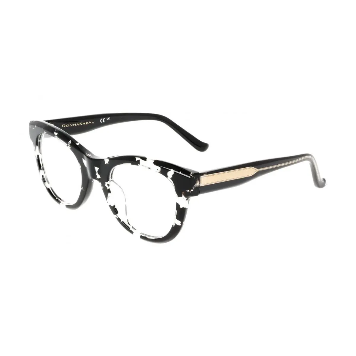 Donna Karan DO-5018 010 Black Tortoise on Clear Eyeglasses 49/21/140