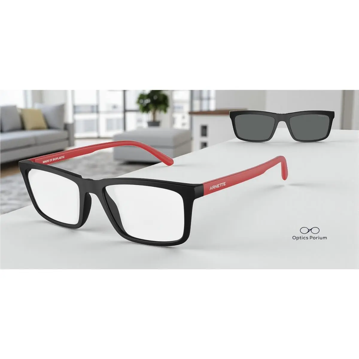 AN4333 29311W Hypno 2.0 Matte Black Clear 55 mm Men`s Sunglasses by Arnette