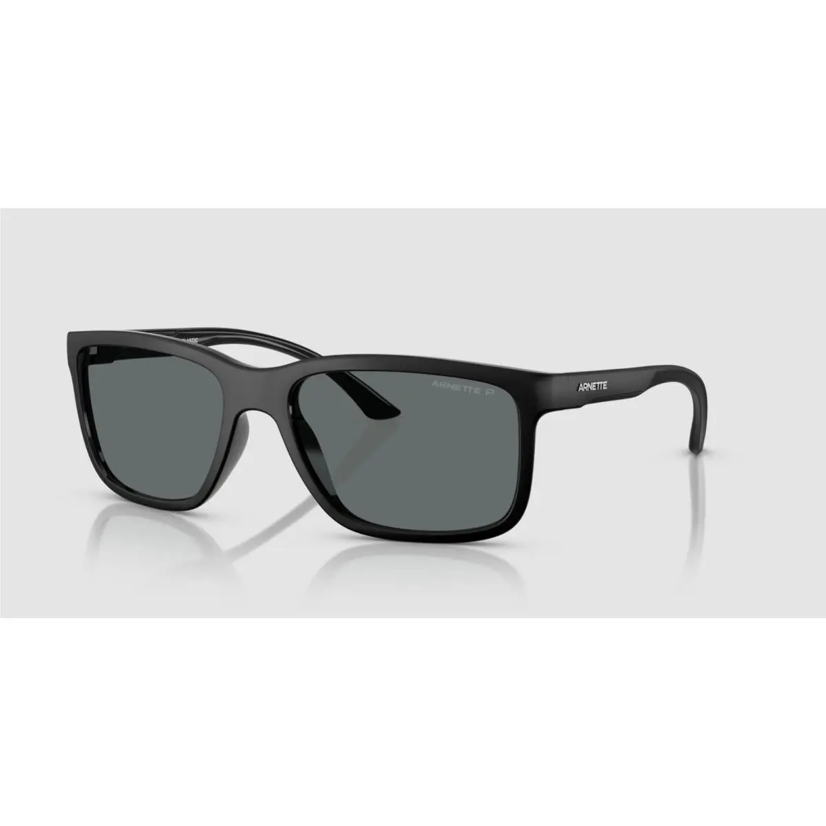 AN4359 290081 Black Matte Shiny Dark Grey Polarized 57mm Mens Sunglasses by Arnette