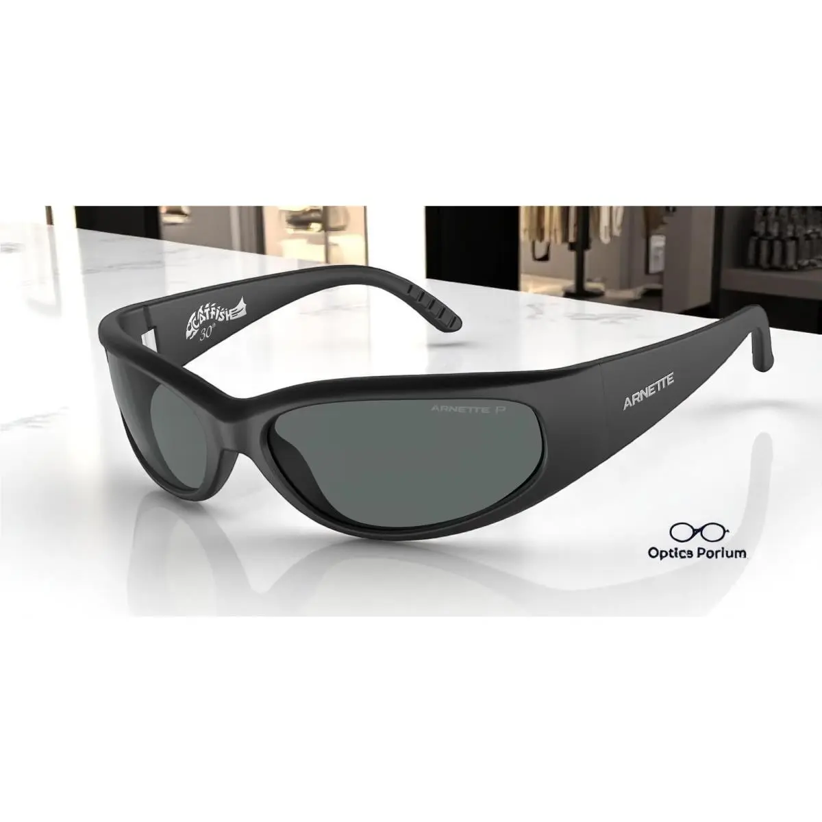 Arnette AN4302 275881 Catfish Matte Black Dk Grey Polarized 65 Unisex Sunglasses
