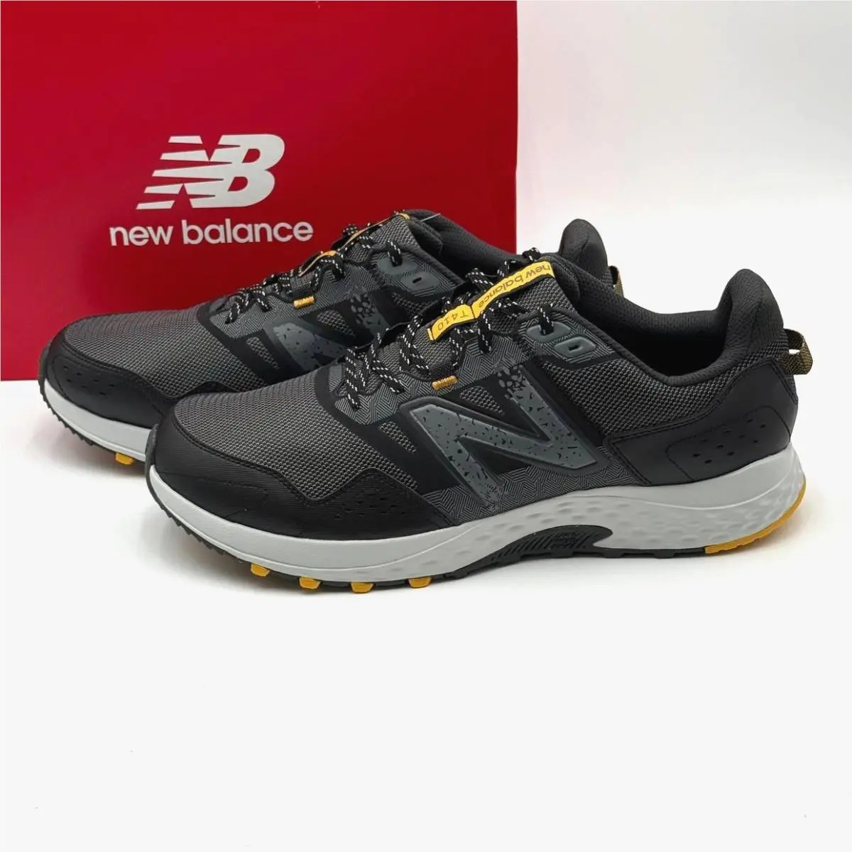 Men’s Size 16 Xwide 4E New Balance 410v8 Trail Running Shoes Grey Black MT410LG8