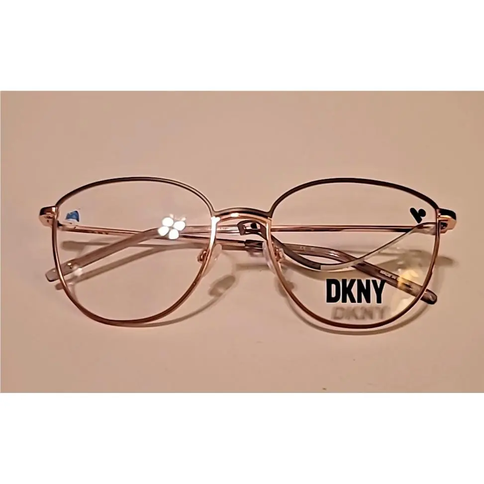 Dkny Women Eyeglass Frames DK1027 310 Demo Lenses 53.17.135 Gold Tone Metal