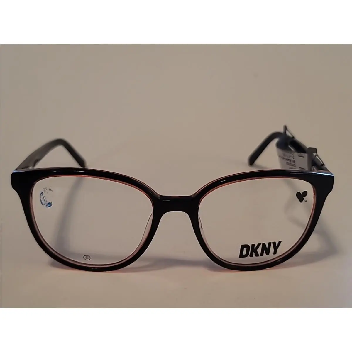 Dkny DK5059 Eyeglass Frames Cat Eye Full Rim Demo Lenses Black Coral Laminate
