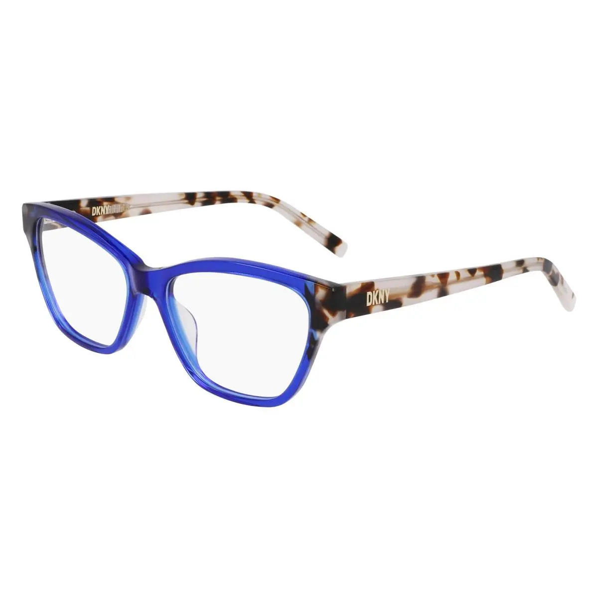 Dkny DK-5057 425 Crystal Cobalt Blue Bone Tortoise Eyeglasses 53/16/140