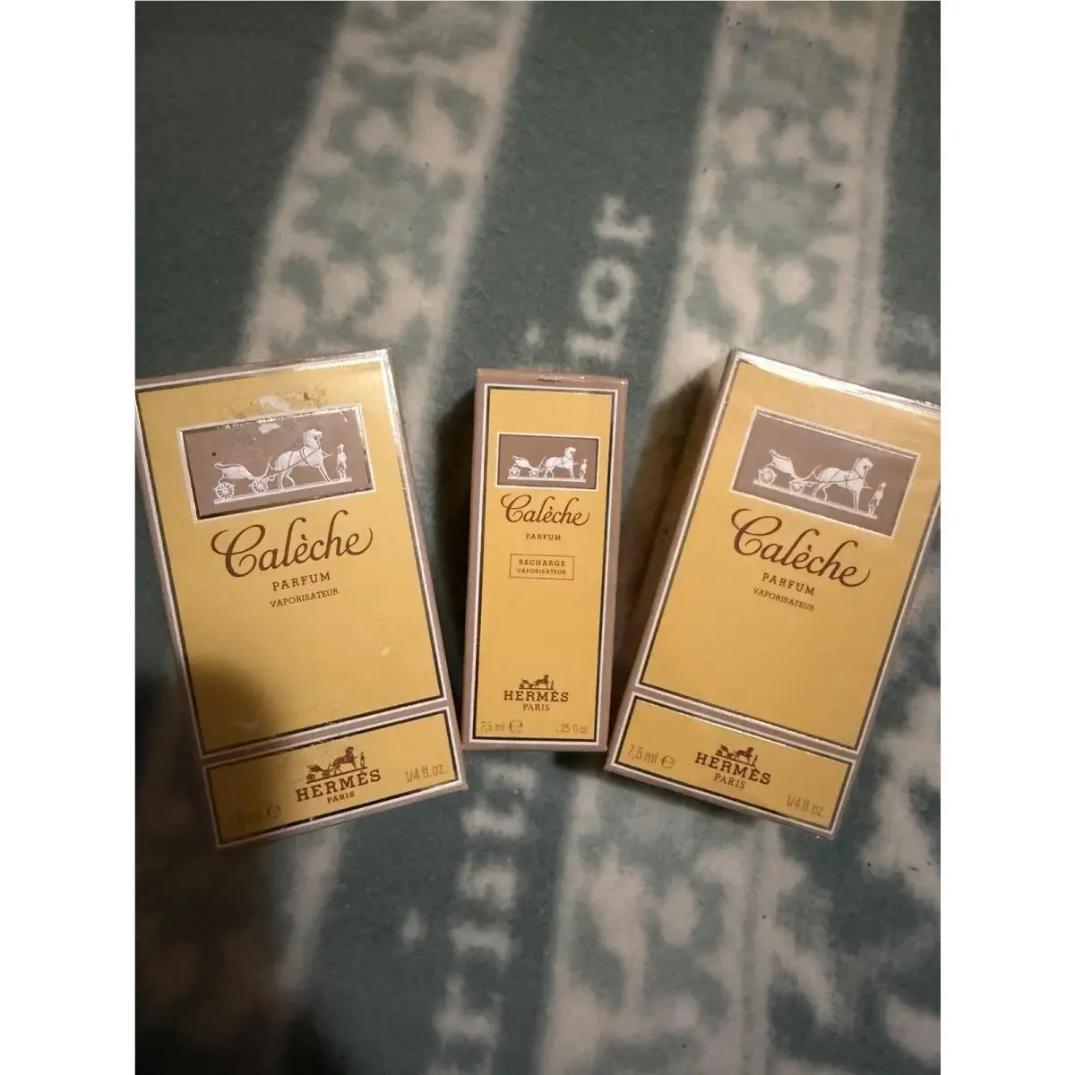 Caleche by Hermes Spray Pure Parfum / 7 5 ml 1/4 oz Lot Of 3 All 1