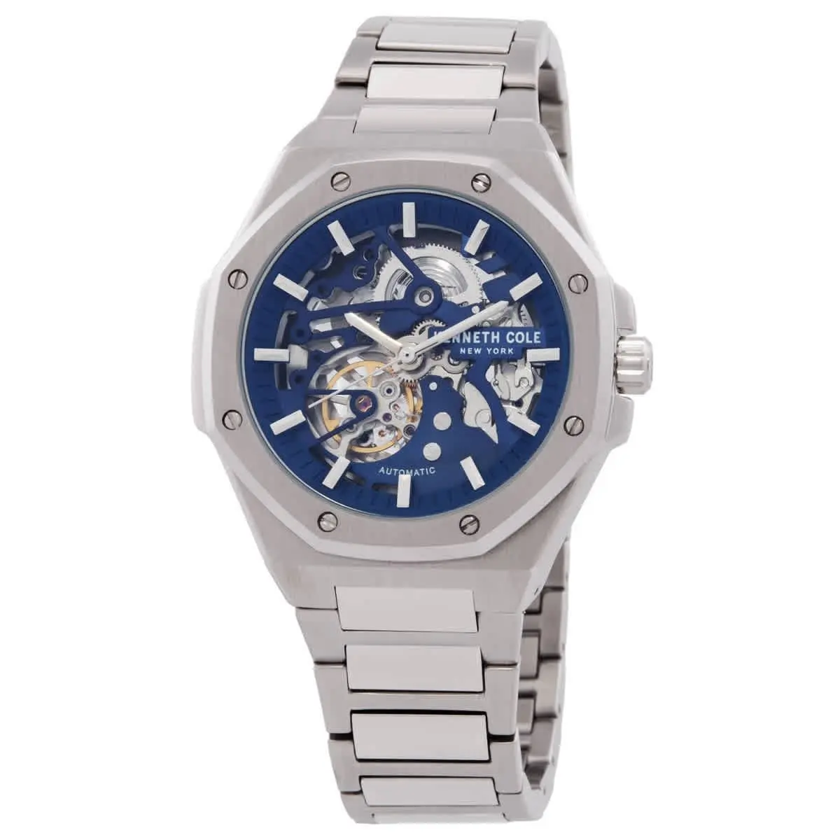 Kenneth Cole New York KCWGY0058901 Blue Skeleton Dial 42 mm Men`s Watch New