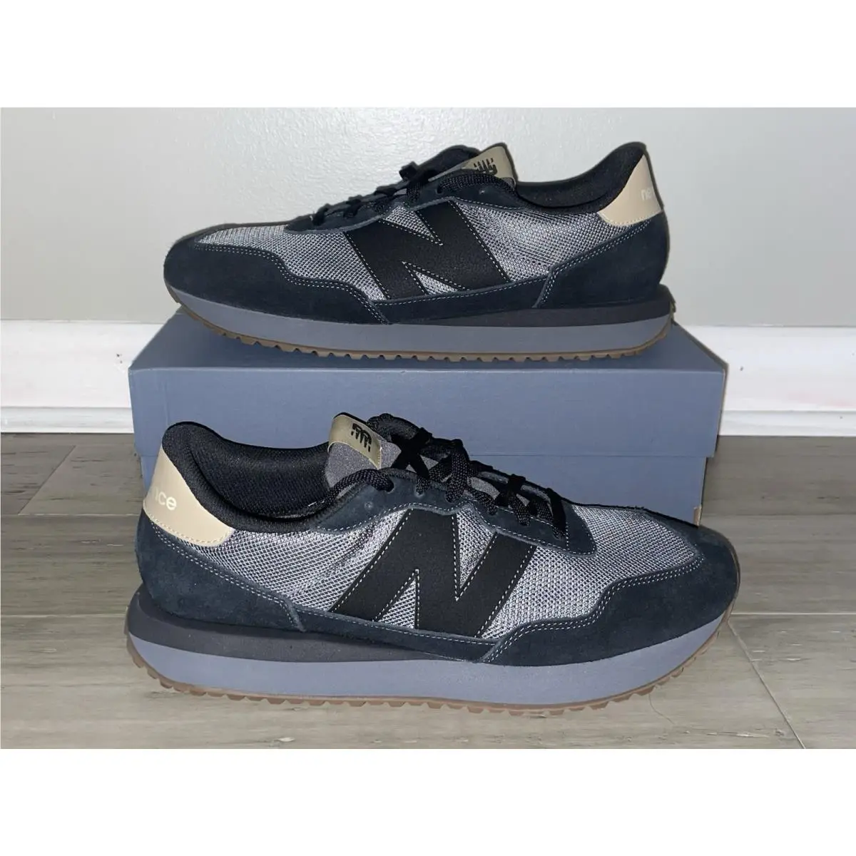 New Balance Lifestyle MS237L0B Shoes Men`s Size 13 Medium Black Grey
