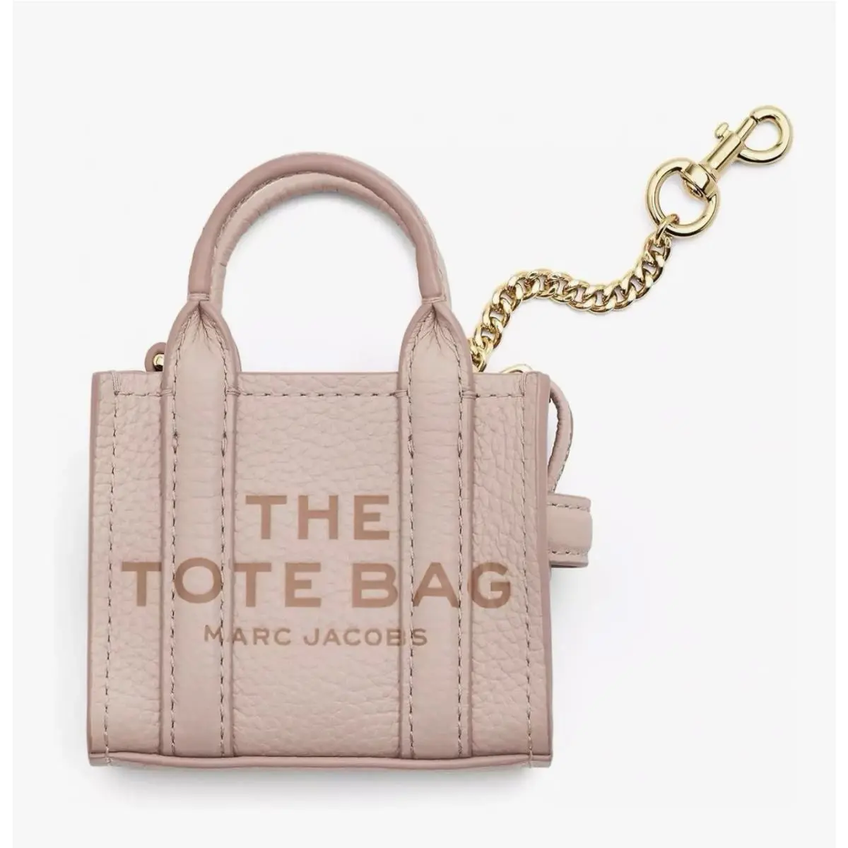 Marc Jacobs Nano Tote Bag Charm Coin Pouch Purse Wallet Rose