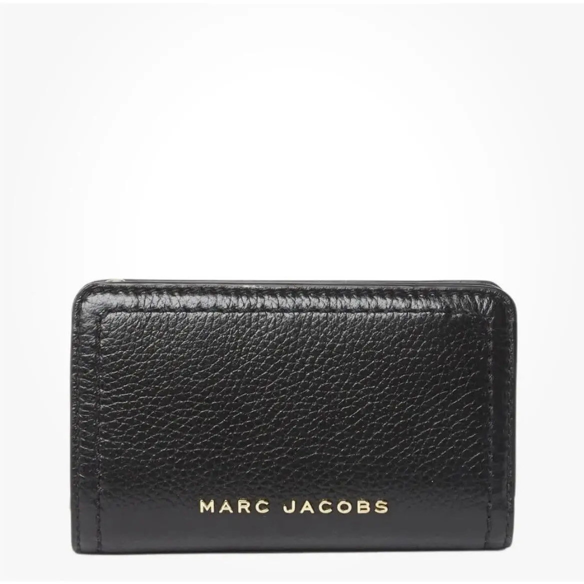 Marc Jacobs Black with Gold Hardware Groove Medium Bifold Women`s Leather Wallet
