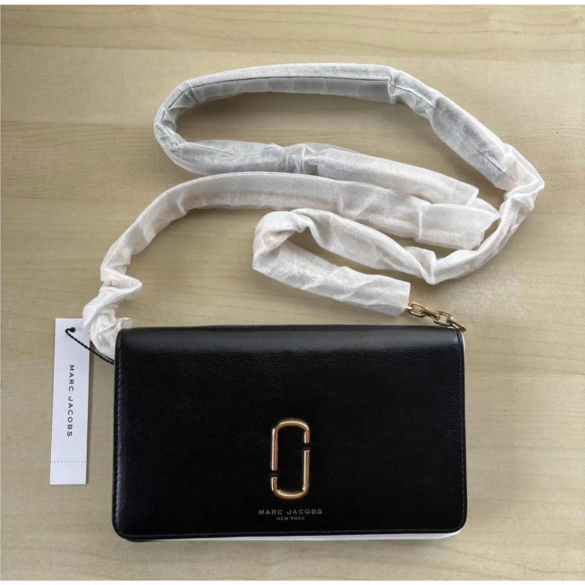 Marc Jacobs J Marc Leather Wallet On Chain Black M0008961