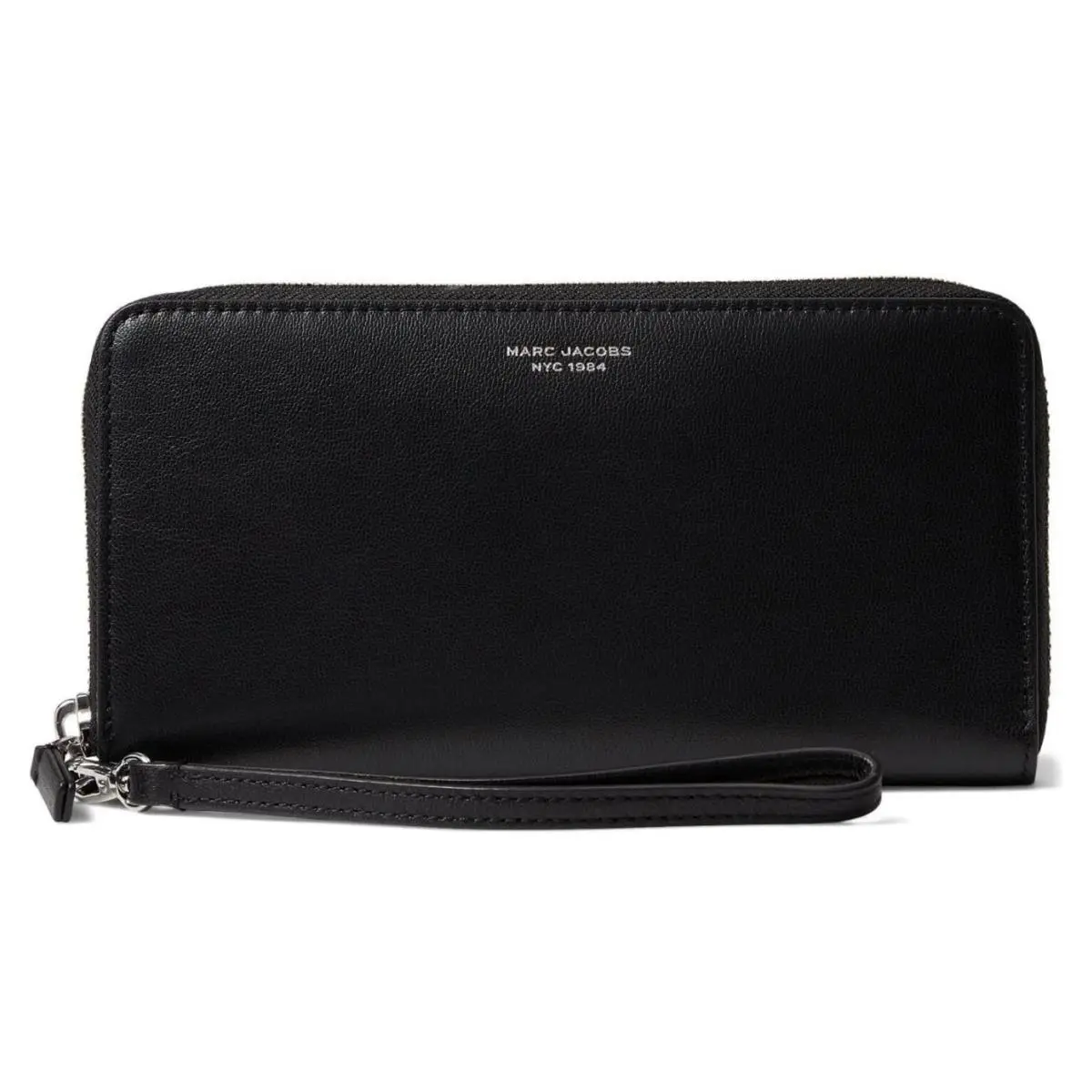 Marc Jacobs The Continental Wristlet Long Wallet Round Zipper Black S171L03FA22