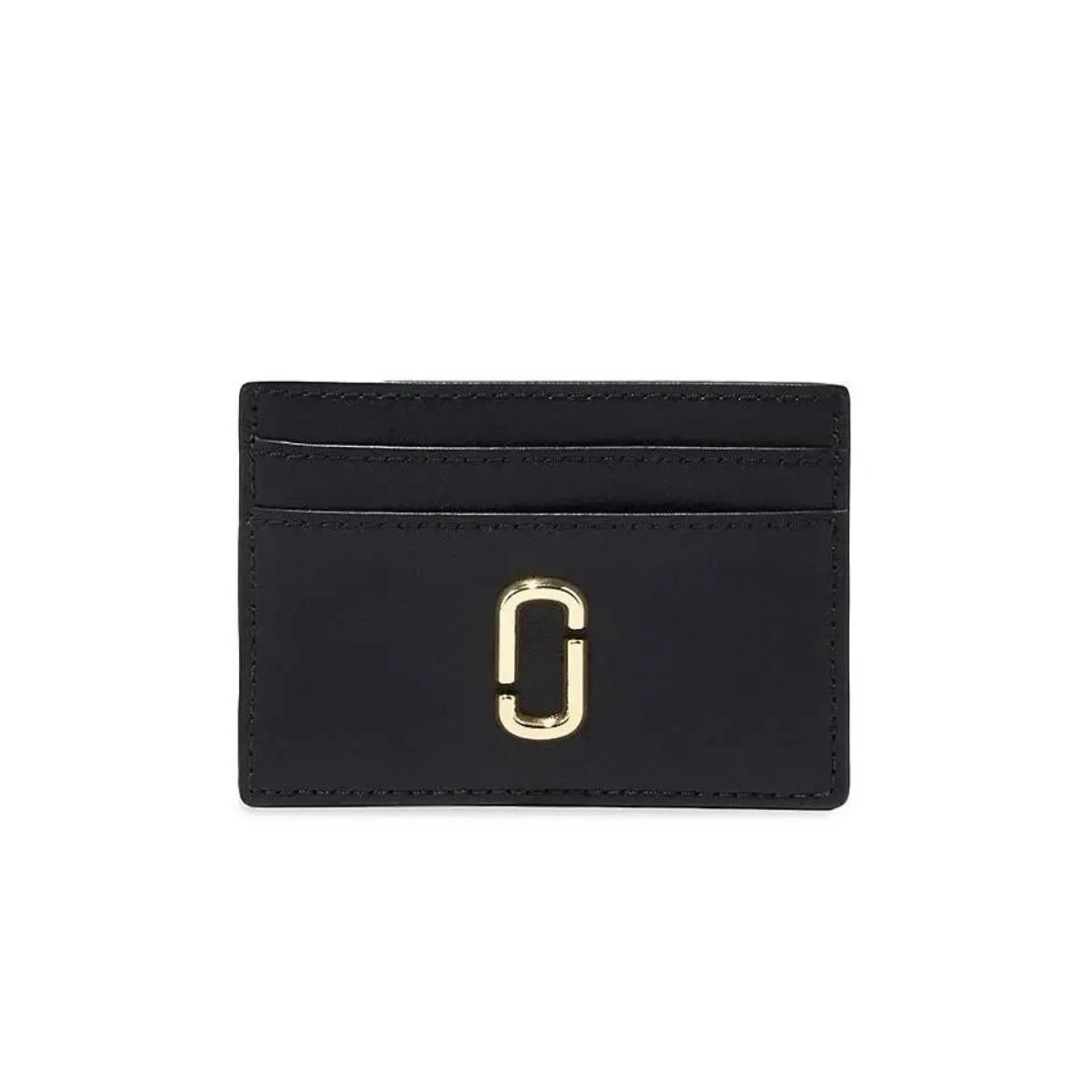 Marc Jacobs Black with Gold Hardware Women`s Leather Card Case