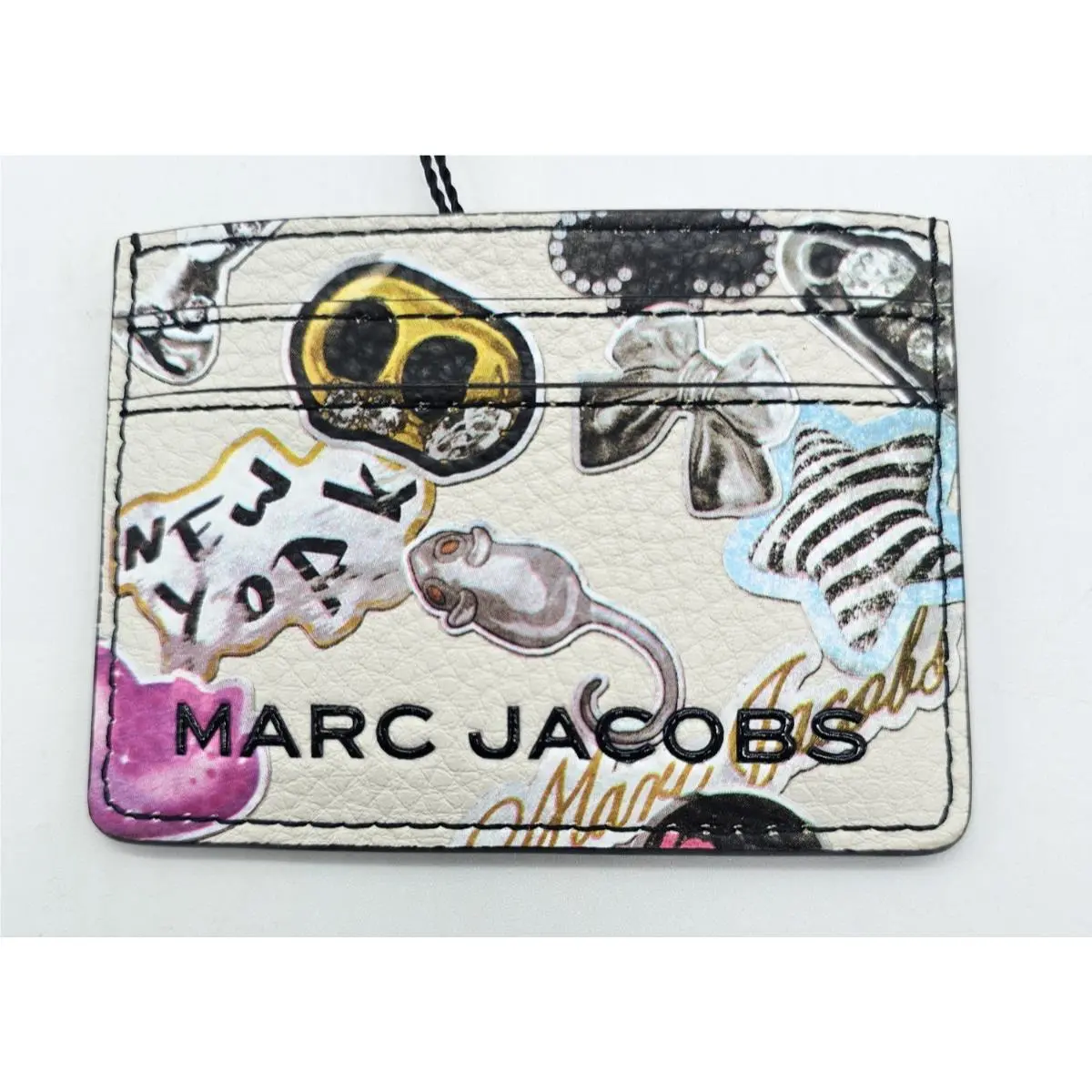 Marc Jacobs Sticker Bold Card Case Limited White JL26023