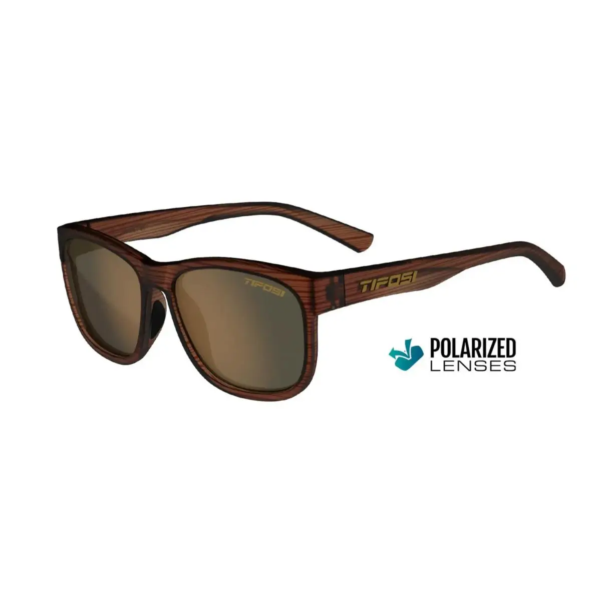 Optics Swank XL Sunglasses Polarized Lenses - You Choose Woodgrain by Tifosi