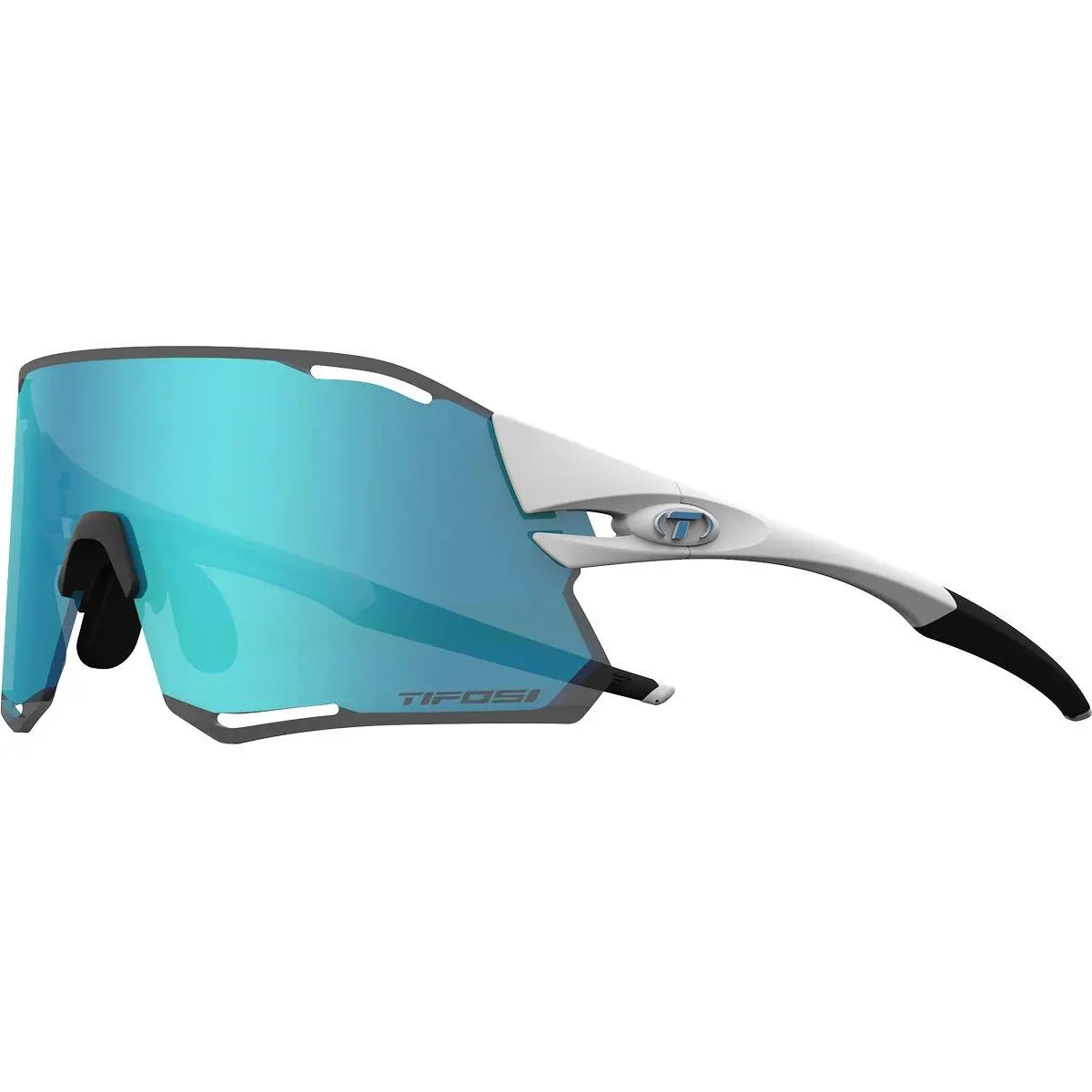 Optics Rail Race Interchange Sunglasses Matte White/Clarion Blue/Clear by Tifosi