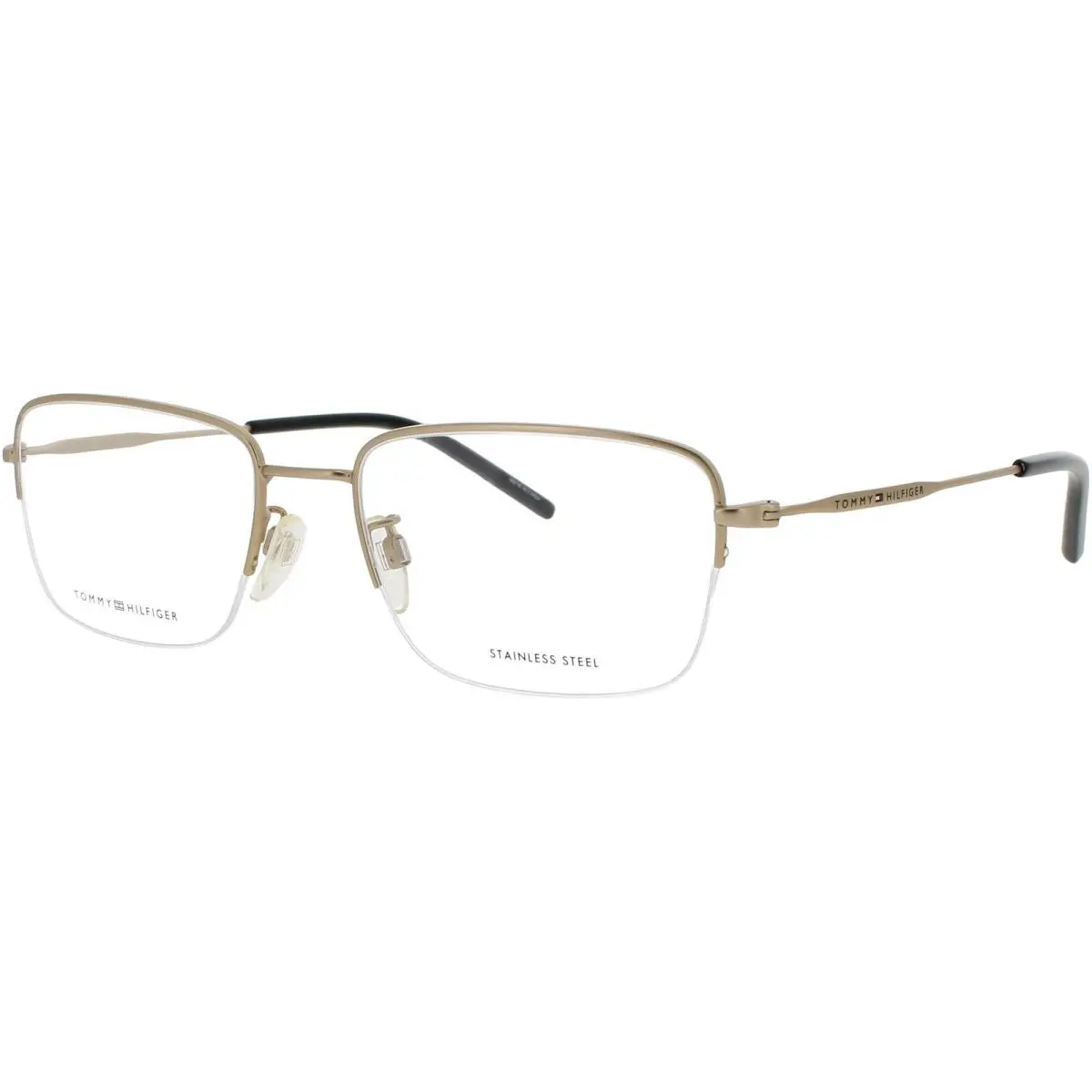 Men`s Eyeglasses Matte Gold Metal Half Rim Frame TH 1935/F Aoz by Tommy Hilfiger