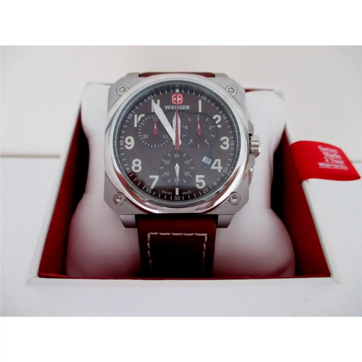 Wenger Urban Classic Aerograph Cockpit Chronograph Watch Quartz 7701X