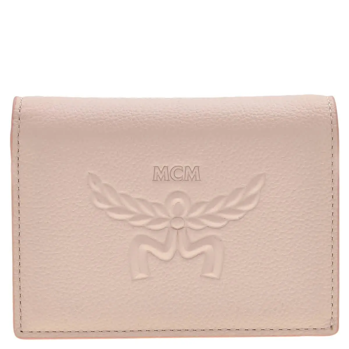 Mcm Embossed Logo Leather Mini Himmel Snap Wallet MYSESAC03P7