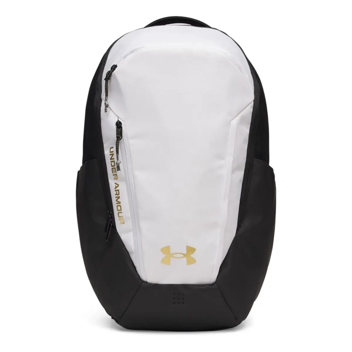 32L No Weigh Team Backpack Waterproof Stainproof Gym Travel Bag White/ Black/ Metallic Gold by Under Armour