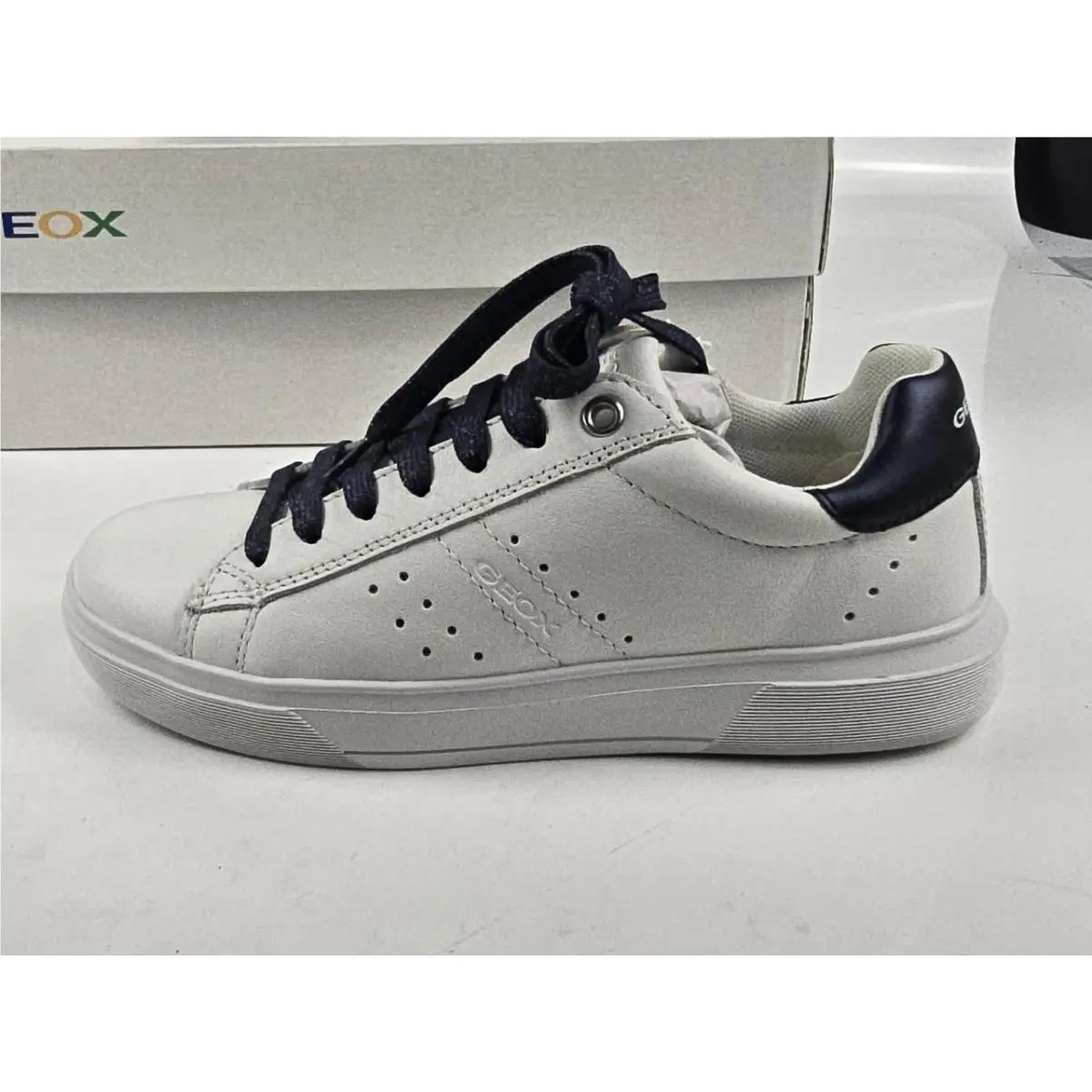 Geox shoes - Geox J Nettuno - Nettuno - C1039 - White, Secondary: Dark Navy (UPC: 8056206502086) 2