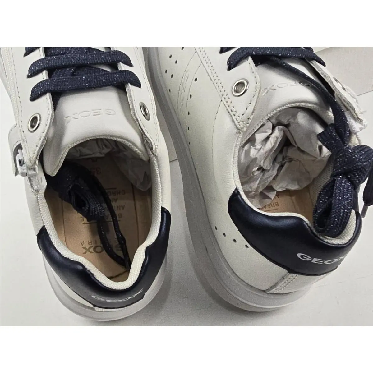 Geox shoes - Geox J Nettuno - Nettuno - C1039 - White, Secondary: Dark Navy (UPC: 8056206502086) 4