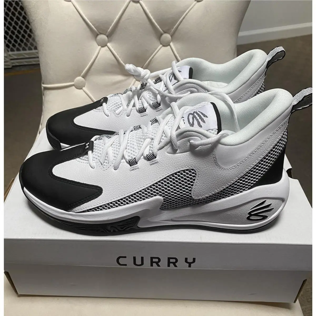 Under Armour Shoes Size12M/W13.5Under Armour Curry 3Z 25 White Black Sneaker