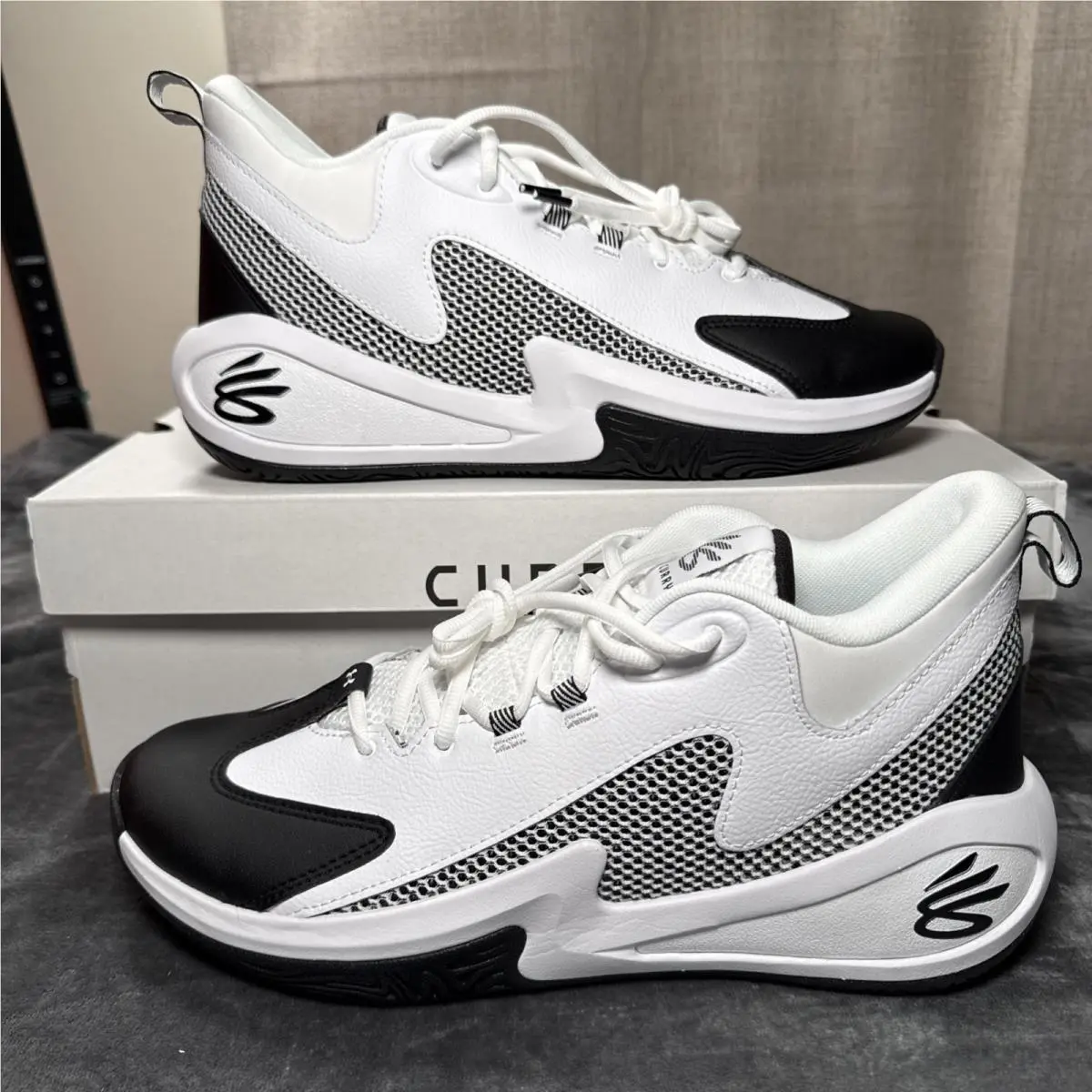 Curry 3Z 25 Basketball Shoes Mens Sz 11.5 White Black 6000749 100 by Under Armour
