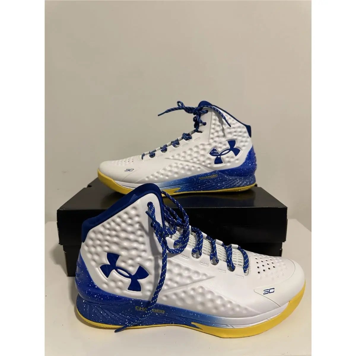 Size 16 Under Armour Curry 1 Retro Dub Nation Basketball Shoes 3024397-101 Rare