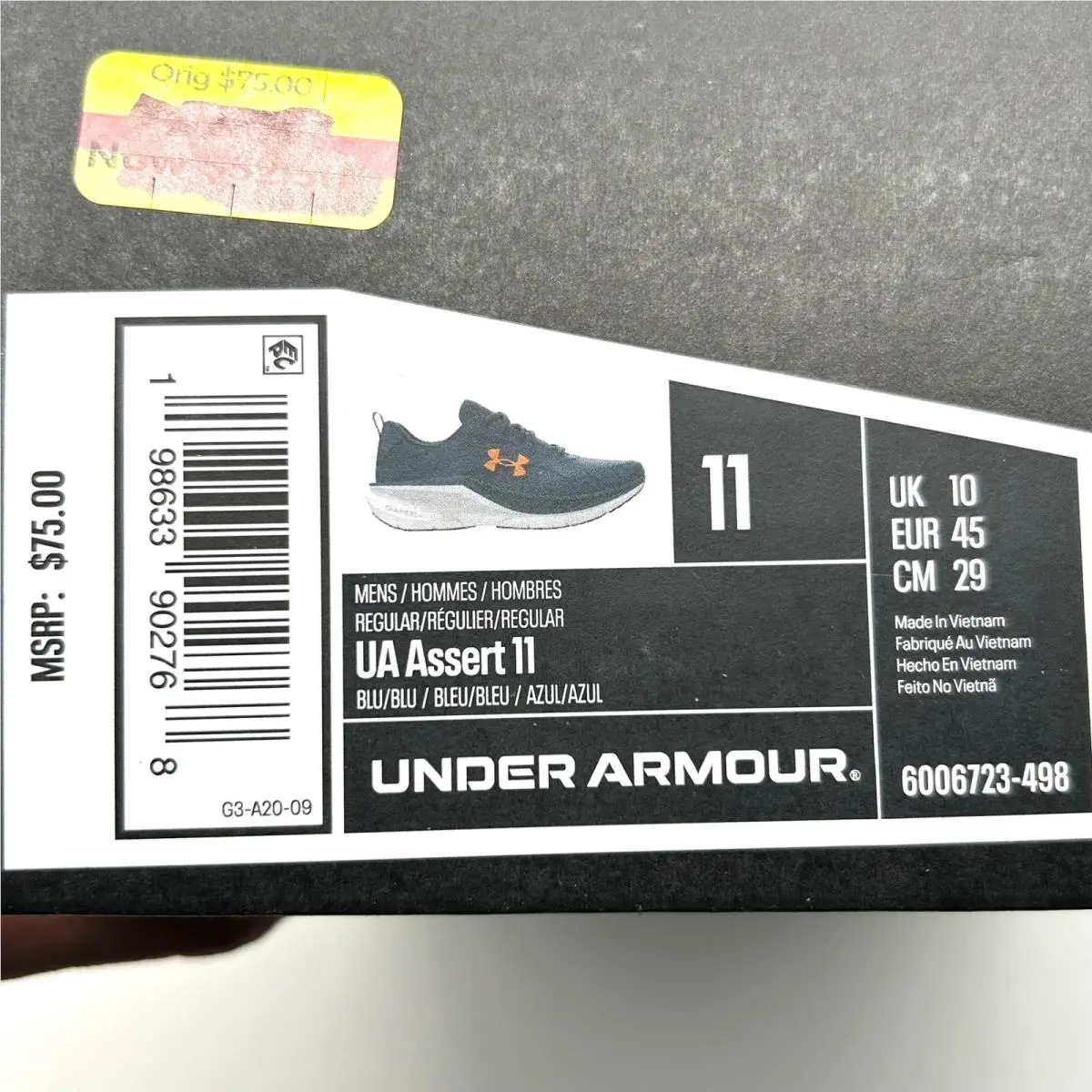 Under Armour shoes - UA Assert 11 - Assert - 6006723-498 - Blue 9