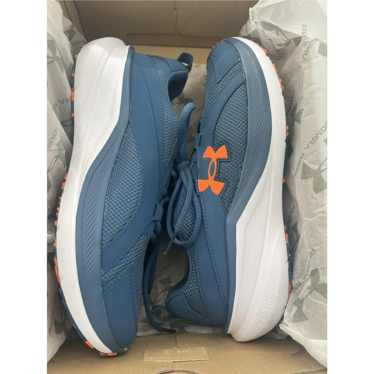 Under Armour UA Assert 11 Men`s Shoe Size 10 Blue Orange Running 6006723-498