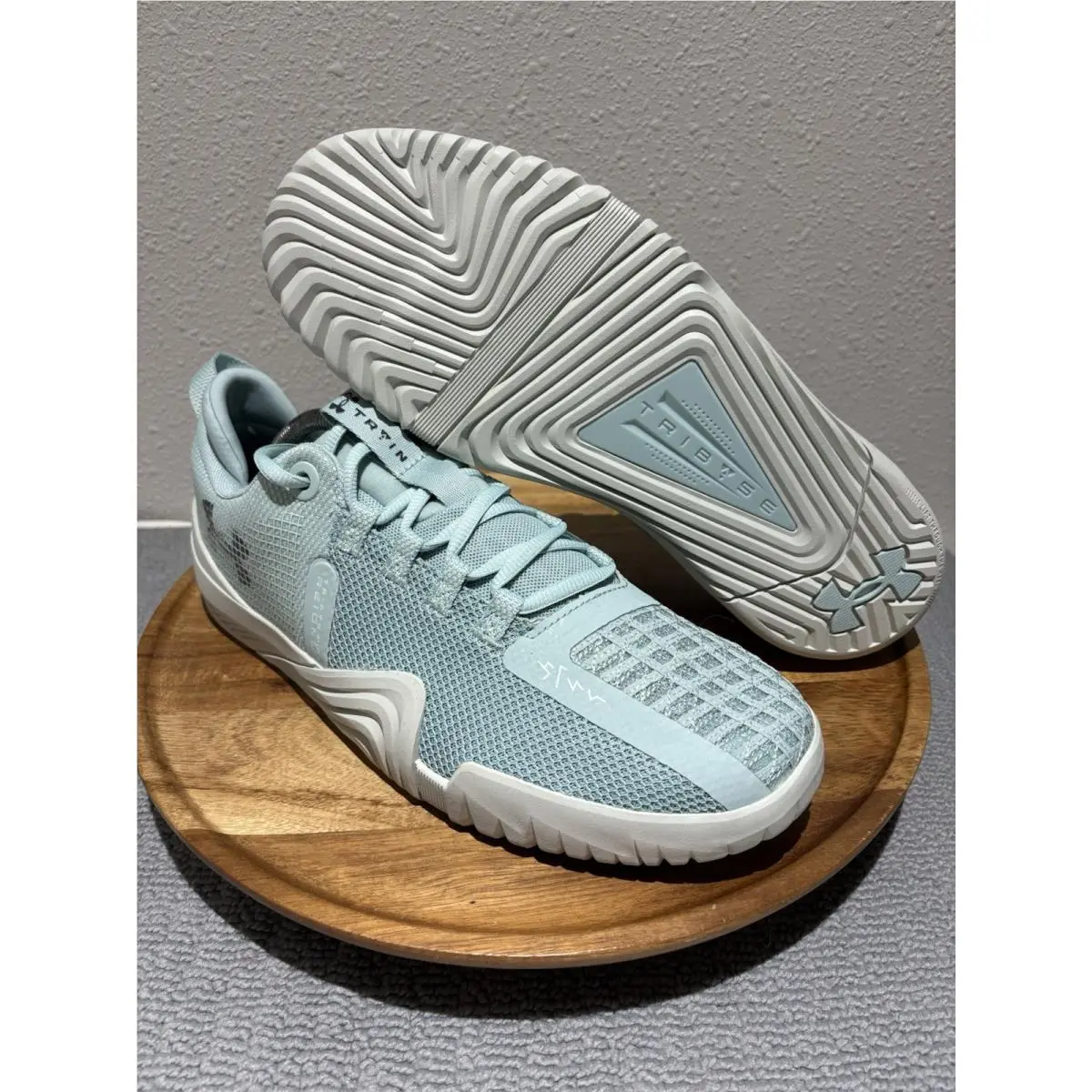 Mens Size 11.5 Under Armour Tribase Reign 6 Light Green Training Athlet Shoe