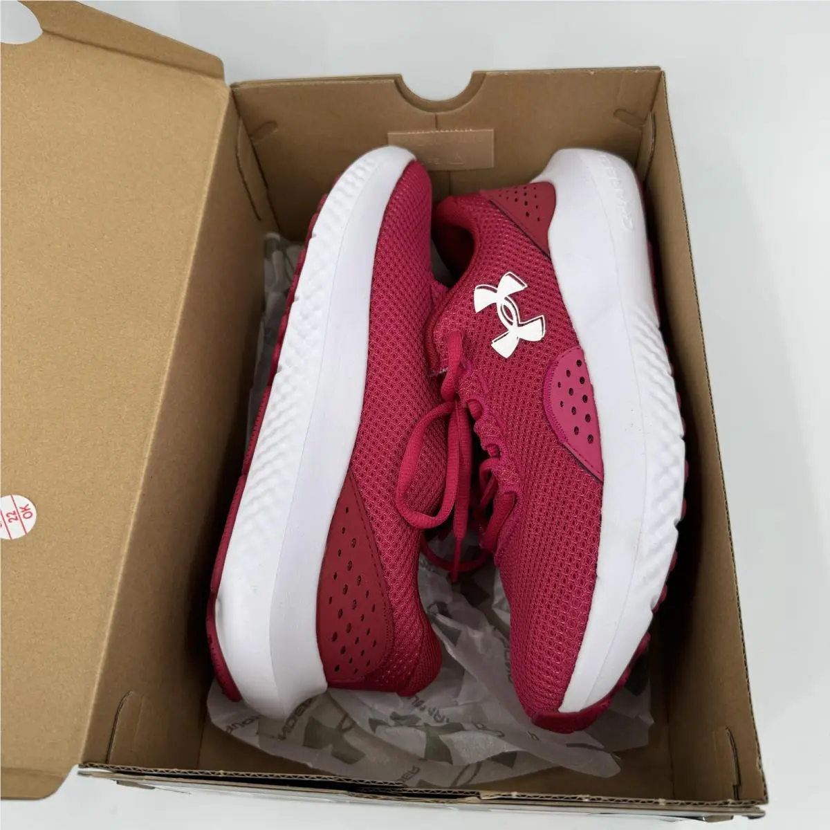 Under Armour shoes - Charged Surge 4 - Charged Surge - 3027007-681 - (681) Shaded Fuchsia/Crimson Crest/White (UPC: 197779131230) 6