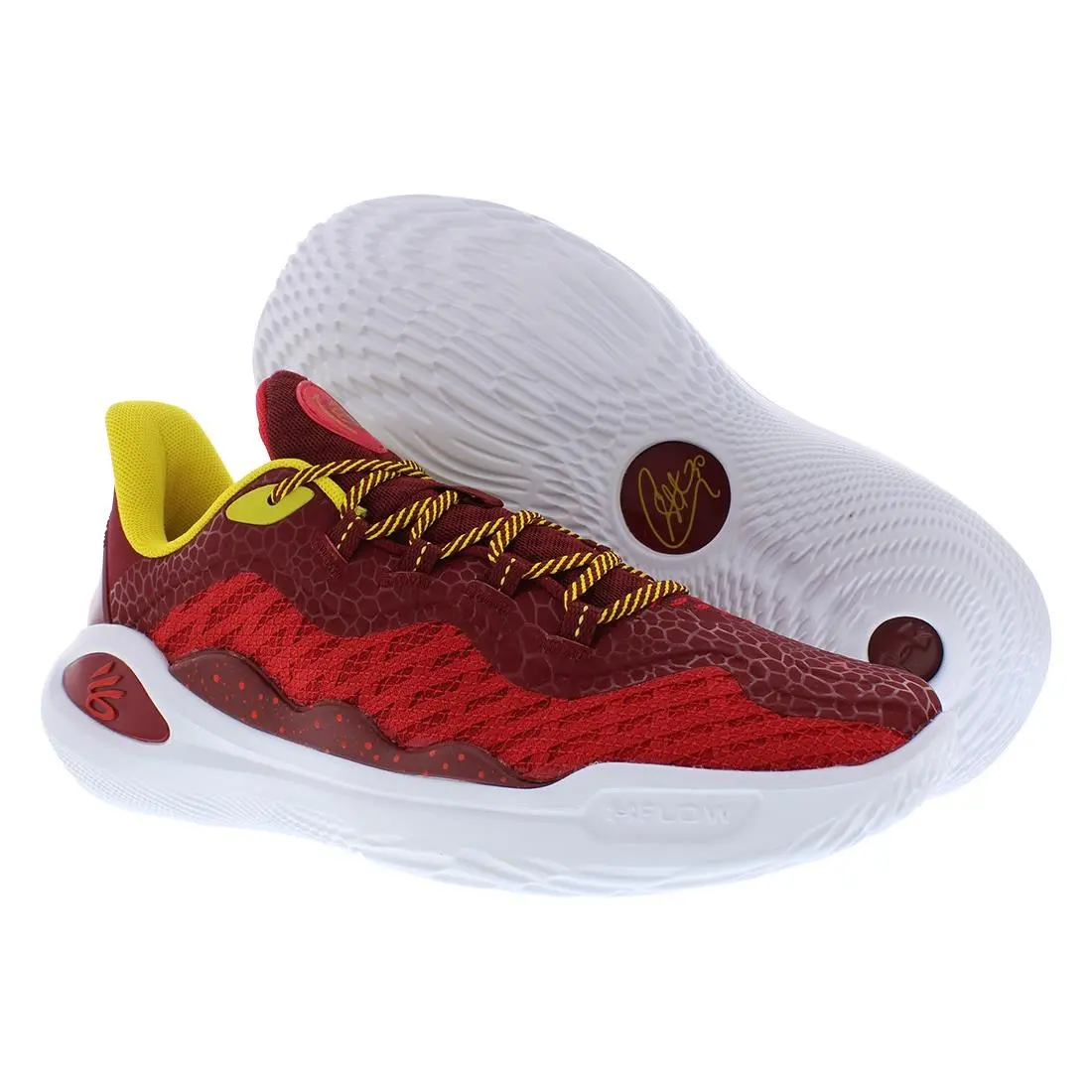 Under Armour Curry 11 Fire Mens Shoes Size 11 Color: Red/yellow