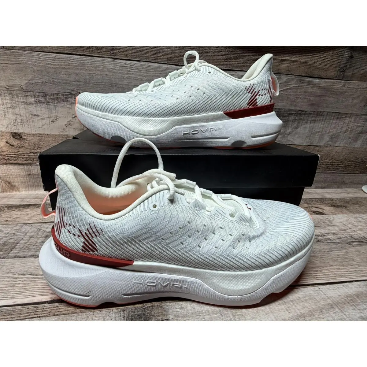 Under Armour Men Infinite Pro Tennis Shoes White Red Size 10