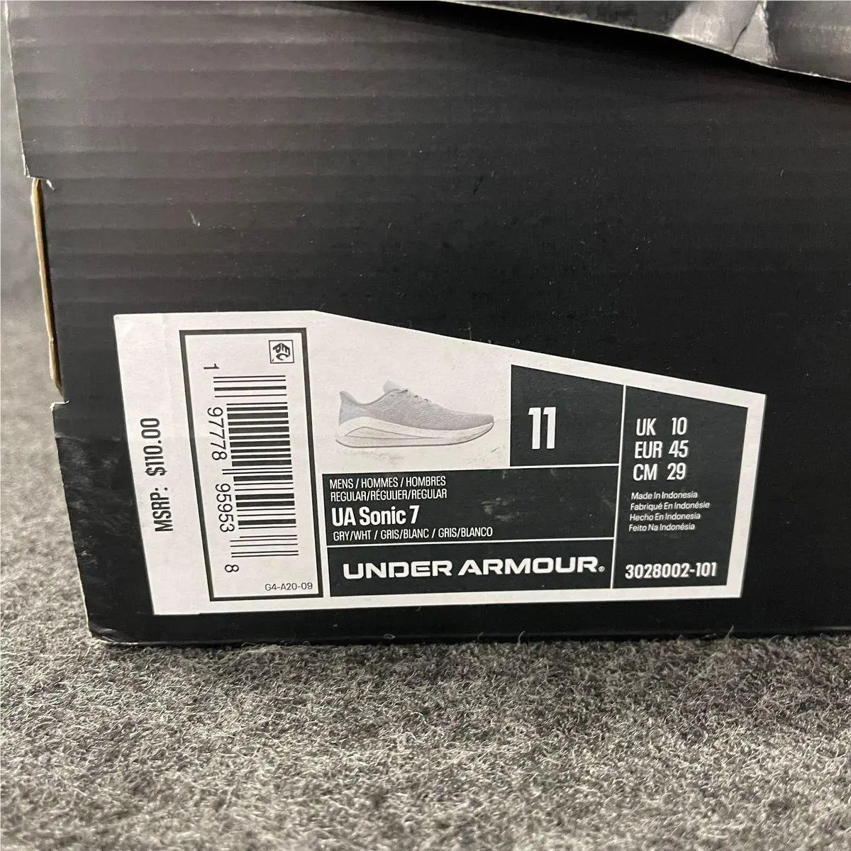 Under Armour shoes - VS195314 - vs-195314 - Gray (UPC: 197778959538) 1