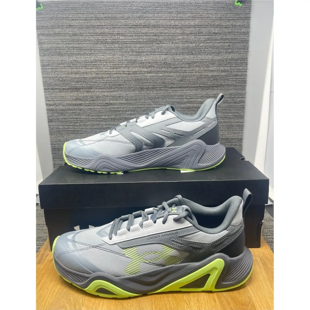 Under Armour Charged Commit TR 3 Shoes Mens 11 Grey Green Training Sneakers