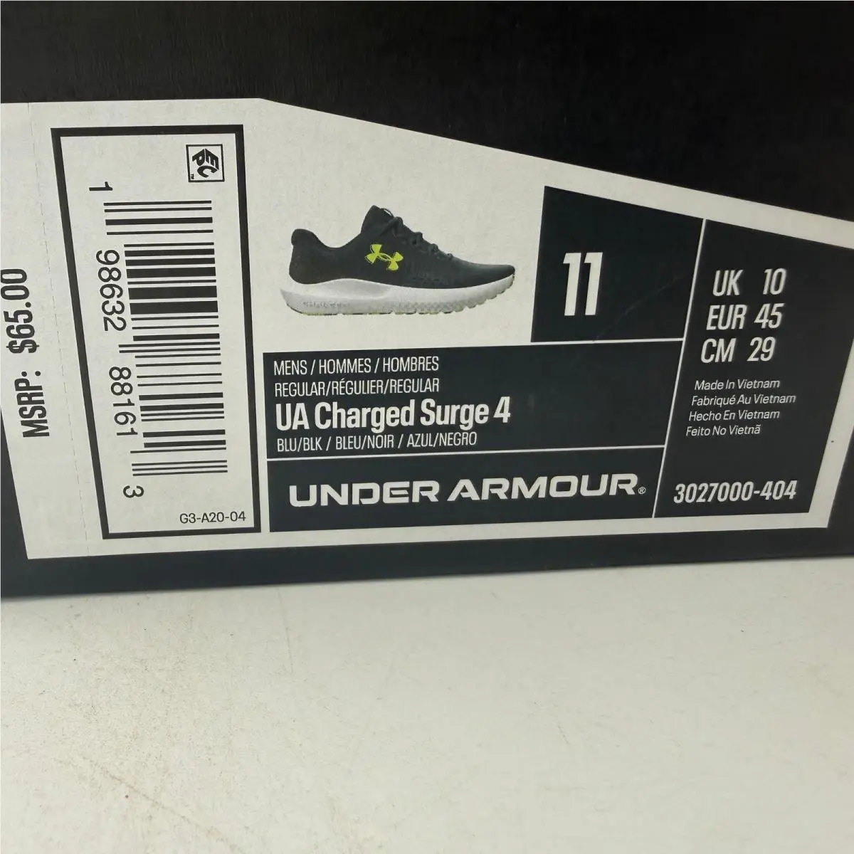 Under Armour shoes - UA Charged Surge 4 - Charged Surge - Blue 0