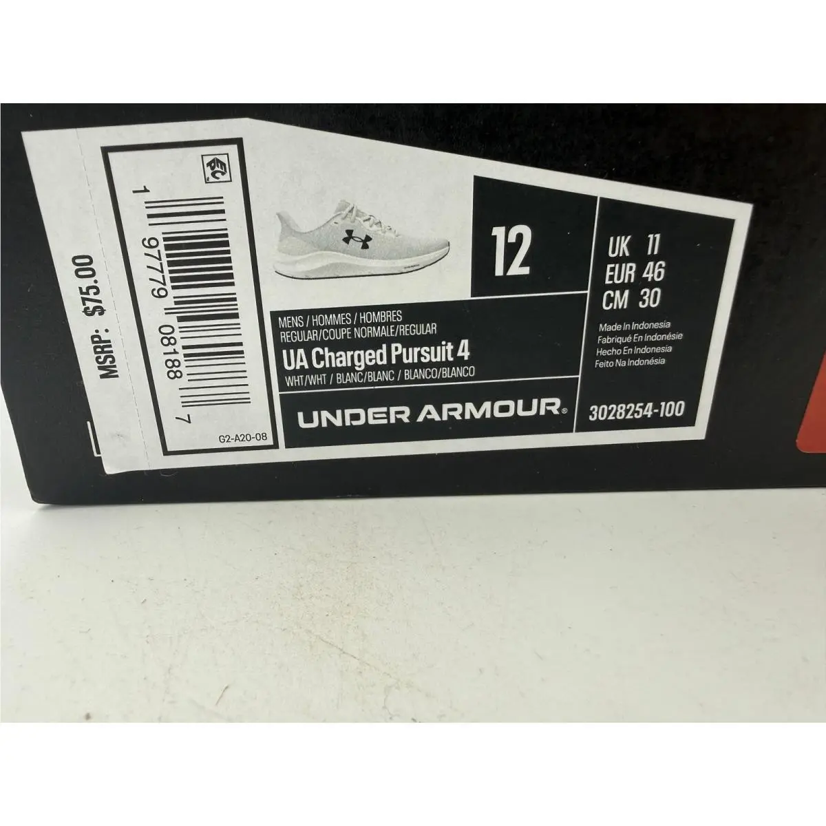 Under Armour shoes - UA Charged Pursuit 4 - Charged Pursuit - White 0