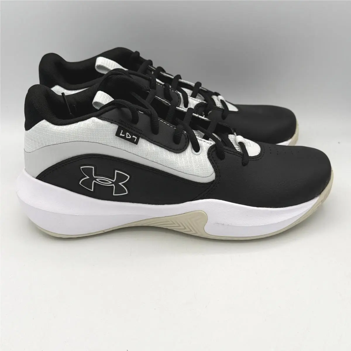 Under Armour Lockdown 7 Basketball Shoes Mens 10 Black White Brown 3028512-002
