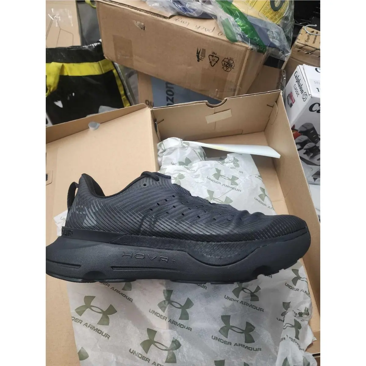 Under Armour Men`s Infinite 6 004 Black/black/black 13 US