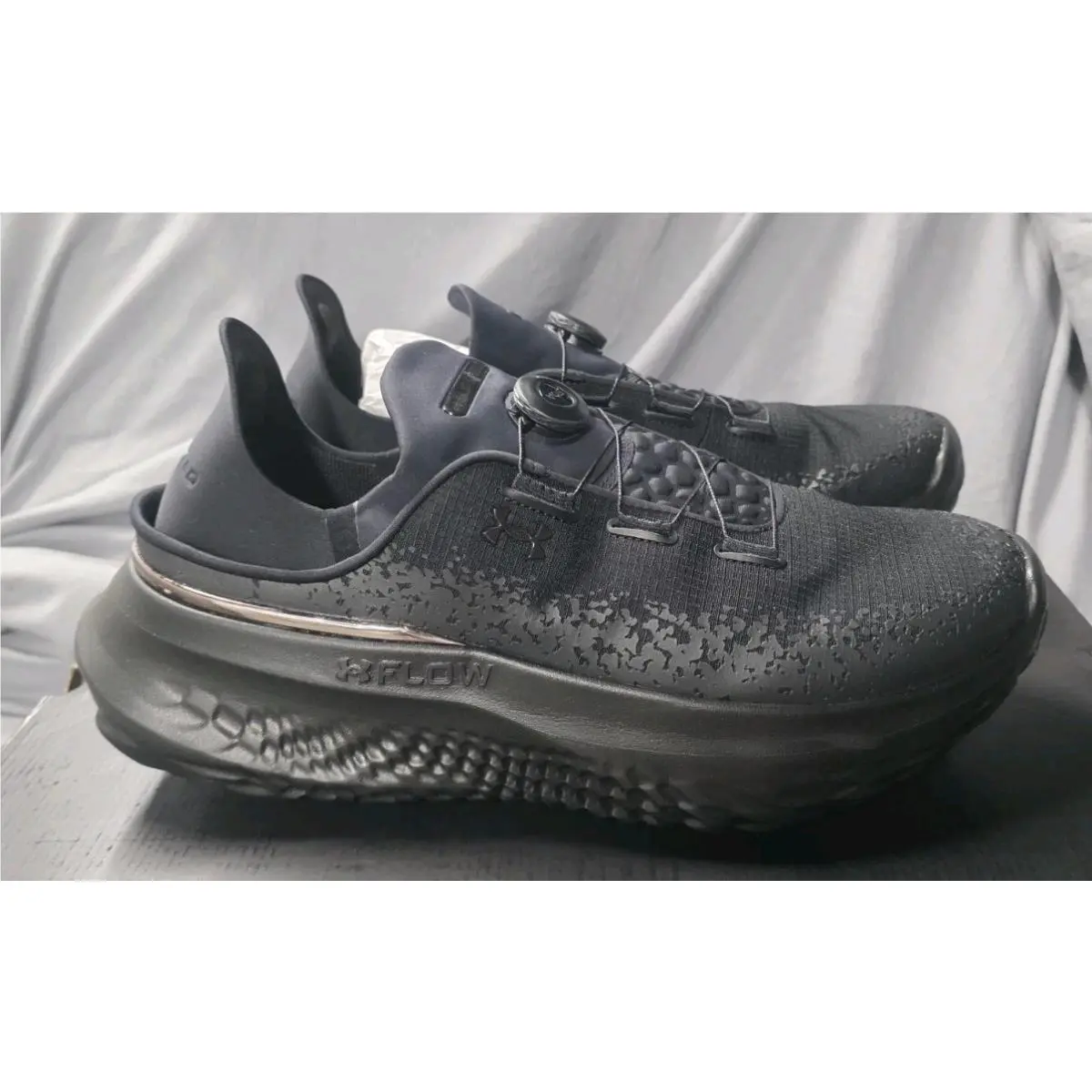 Under Armour Slipspeed Mega Ripstop Shoes Black Boa 3028539-005 Men Size 16