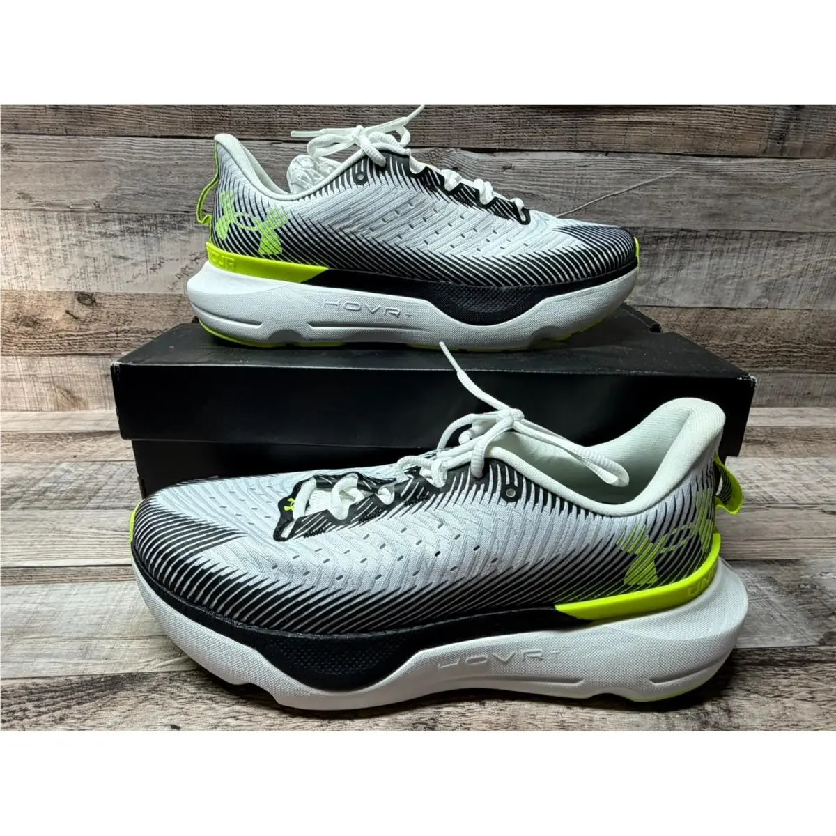 Under Armour Infinite Pro 6 Tennis Shoes Mens White Gray Size 9.5