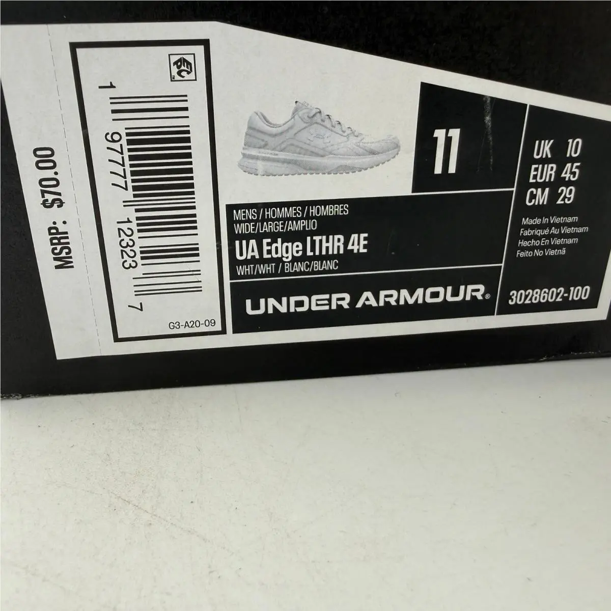 Under Armour shoes - UA Edge LTHR 4E - Edge LTHR - White 0