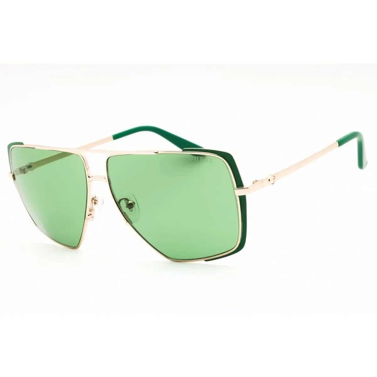 Women`s Sunglasses Matte Dark Green Oversized Full Rim Frame GU00220 97N by Guess