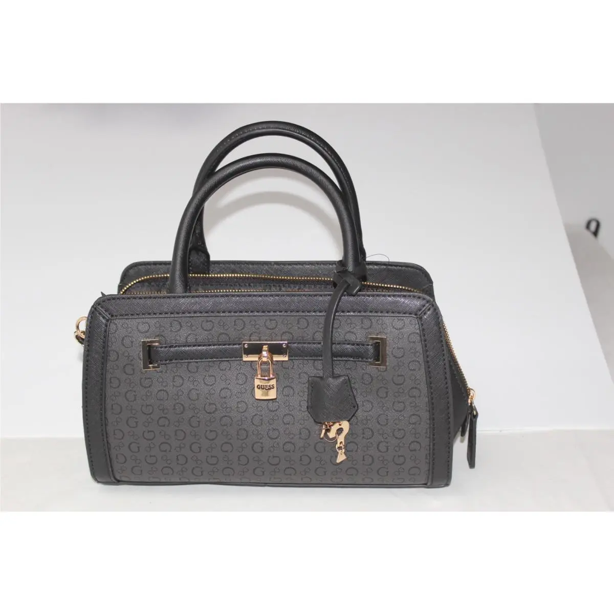 Guess Fontella Satchel Bag Logo G Black